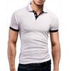 Men's Thin Plus Size Tee Casual Polo Short Sleeve T-shirt Solid Color Sports Top Man Lapel White Black T Shirts