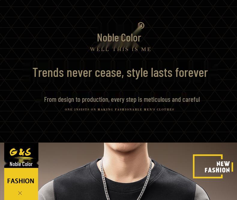 High-End Men's Retro Color Block Patchwork Heavyweight Hoodie, Autumn Arrival