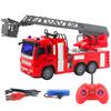 Wireless Remote Control Fire Truck Toy Cars with LED Lights Engineering Cars Model for Children