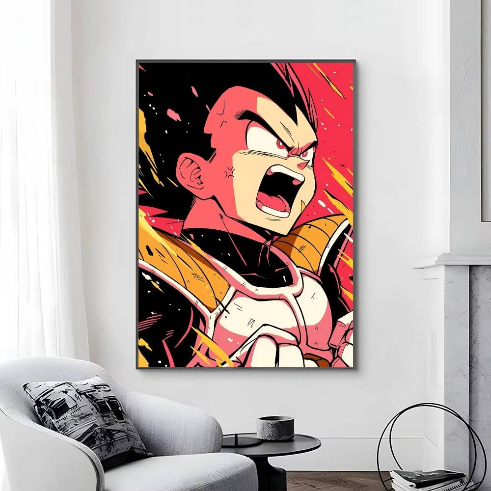 1 шт. Аниме DRAGON BALL Веджета плакаты Самоклеящаяся Бумажная Печать Домашняя Гостиная Спальня Прихожая Бар Кафе Искусство