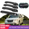 Накладки на дверные ручки из углеродного волокна подходят для Chrysler Town And Country Voyager 2008~2016 Автоаксессуары Гаджет Декоративная наклейка Отделка