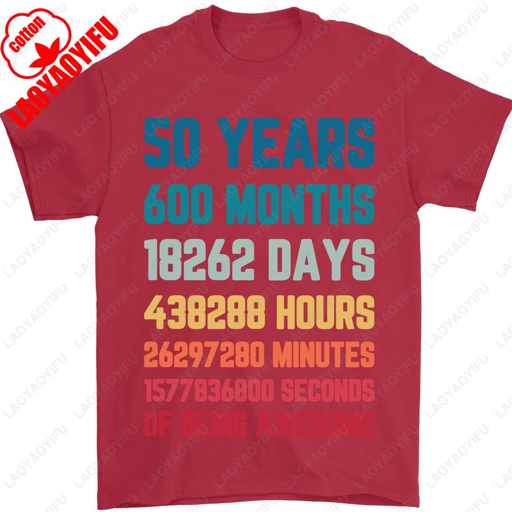 Винтажная Оригинальная Мужская Футболка на 50-летие 1975 г. 50 Лет Наследия Хлопок Ретро Подарок Круглый Вырез Мужской Унисекс Взрослый Стиль Топы