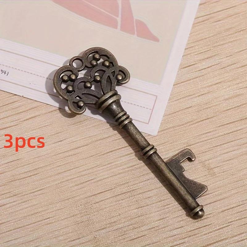 1pc Bottle Opener Vintage Crown Key Shape Bottle Opener,Suitable For Bar Or Household,Barware Tool,Wedding Gift,Kitchen Gadget 6