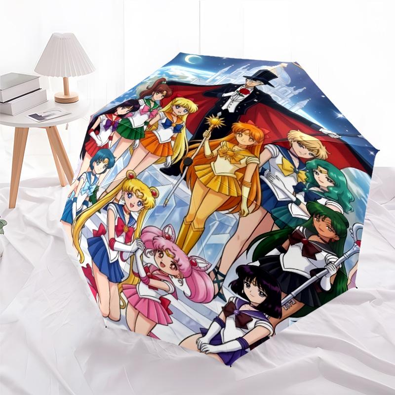 1pc Sailor Moon Umbrella, Sun Protection, And UV Shielding. It Has Eight Sturdy Ribs for Outdoor Use And Perfect As a Holiday Gift