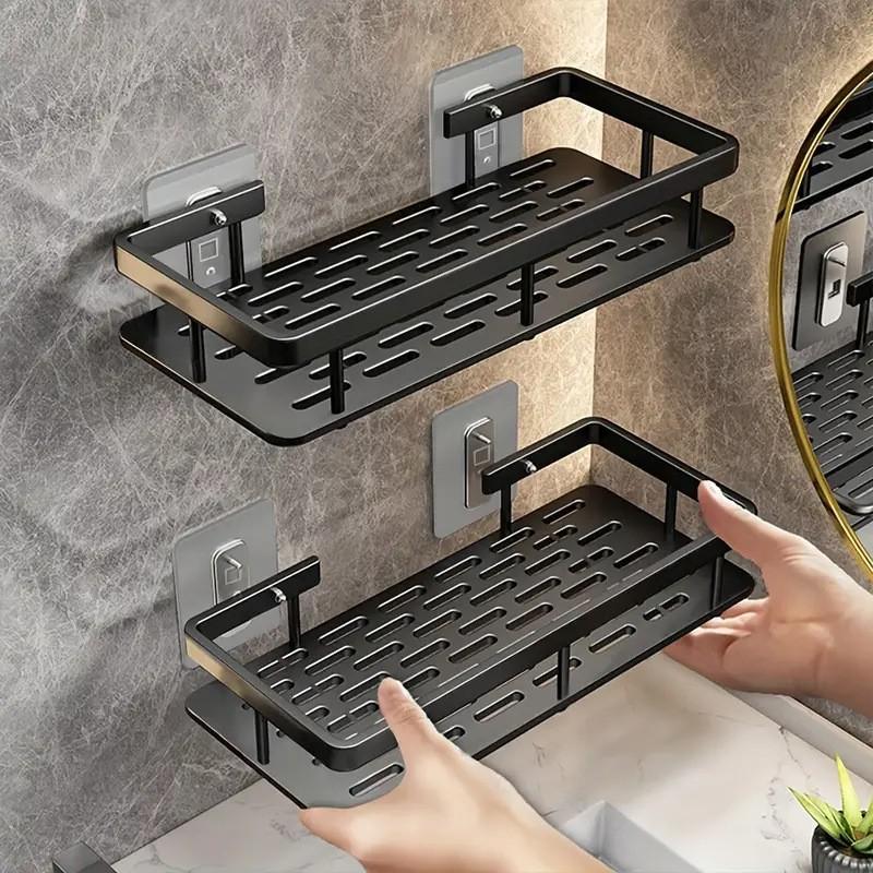 Wall Hanging Corner Rectangular Rack Bathroom Shelf Towel Rack Shelves Wall Shower Shampoo Rack No Drill Shelf Tripod