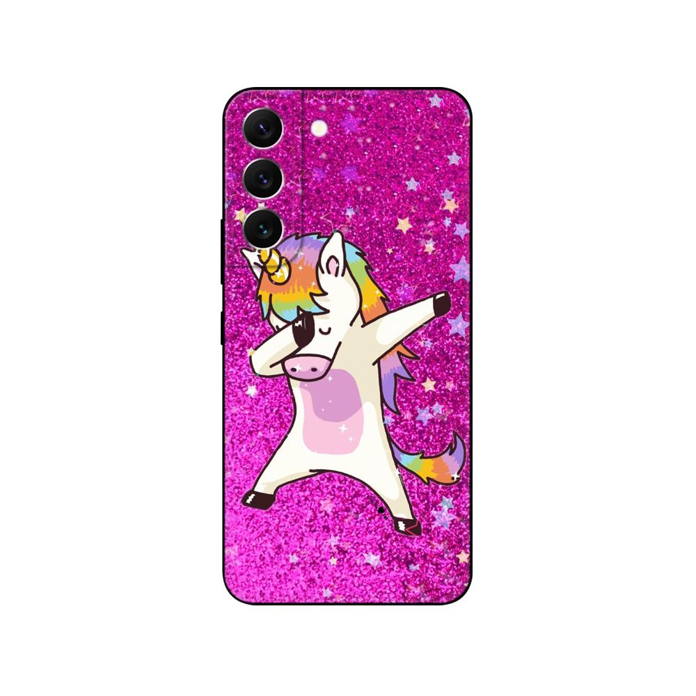 Для Samsung Galaxy S22 | С22+ | Чехол S22 Ultra 5G для Samsung S22 Plus, задняя крышка для телефона, черный чехол из ТПУ, розовый, космический автомобиль в стиле аниме