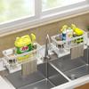 Storage Rack Kitchen Sponge Holder Plastics Sink Drain Rack Soap Drainer Towel Rack Storage Shelf Organizer Bathroom Accessories