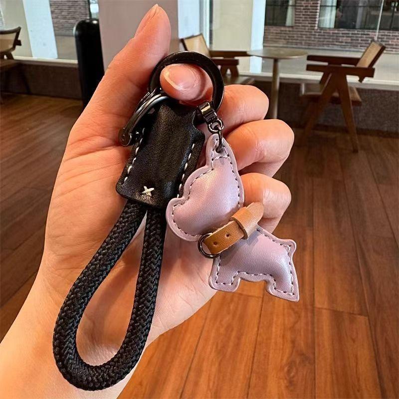 Handmade French Bulldog Keychain, Cute Dog Car Key Holder, Creative Couple Gift, Premium Bag Charm Accessory