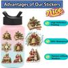 50 шт. Рождественские наклейки Винтажные милые наклейки Граффити Украшение Чехол для телефона Блокнот iPad Водонепроницаемые DIY наклейки