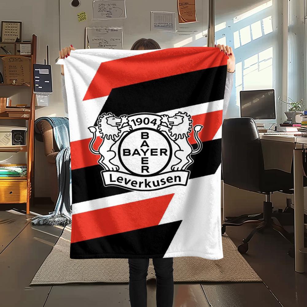 1pc Bayer 04 Leverkusen Print Flannel Blanket, High quality Comfortable for All Seasons, Home Decor, Warmth and Comfort, Perfect for Christmas Gifts14