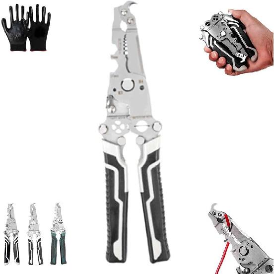 Kouglh 18 в 1 Складной инструмент для зачистки проводов, 2025 Новое обновление Многофункциональный складной инструмент для зачистки проводов - профессиональный инструмент электрика, Электрический инструмент для зачистки кабеля