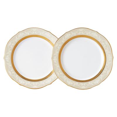 Тарелка Noritake Accent 23 см, хэмпширское золото, 2 шт., тонкий фарфор (Парный набор) Р91310/4335