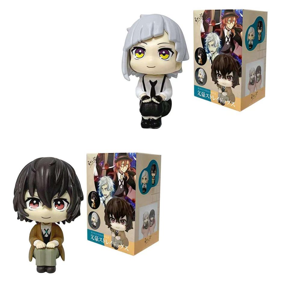 Оригинальная фигурка MegaHouse Look up Bungo Stray Dogs dazai osamu & Nakajima Atsushi 10 см, модель Q-версии, аниме-игрушки