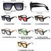 New Retro Oversized Square Sunglasses Women Fashion Leopard Gradient Shades UV400 Men Punk Sun Glasses