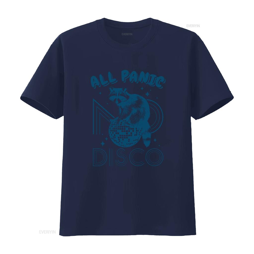 Retro Vintage Funny Cat Disco Ball All Panic Print Casual T Shirt vintage Washed Breathable Slightly Soft streetwear homme