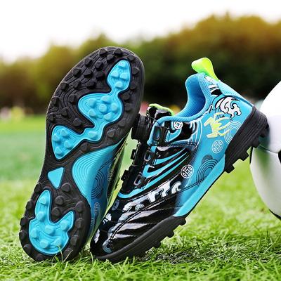 Детские футбольные бутсы Детские кроссовки Нескользящие для мальчиков и девочек Футбольные бутсы на шнуровке Футбольные уличные тренировочные бутсы TF Кожаные футзальные бутсы