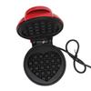 Waffle Maker Aluminium Alloy Red Round Waffle Maker Machine with Nonstick Surface for Breakfast Sandwich