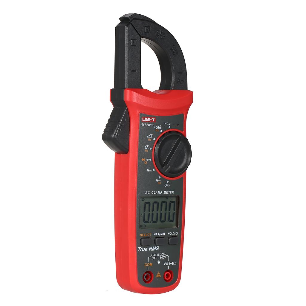 UNI-T UT201+ Цифровые клещи на 4000 отсчетов Мультиметр True RMS Амперметр с клещами Измеритель напряжения NCV