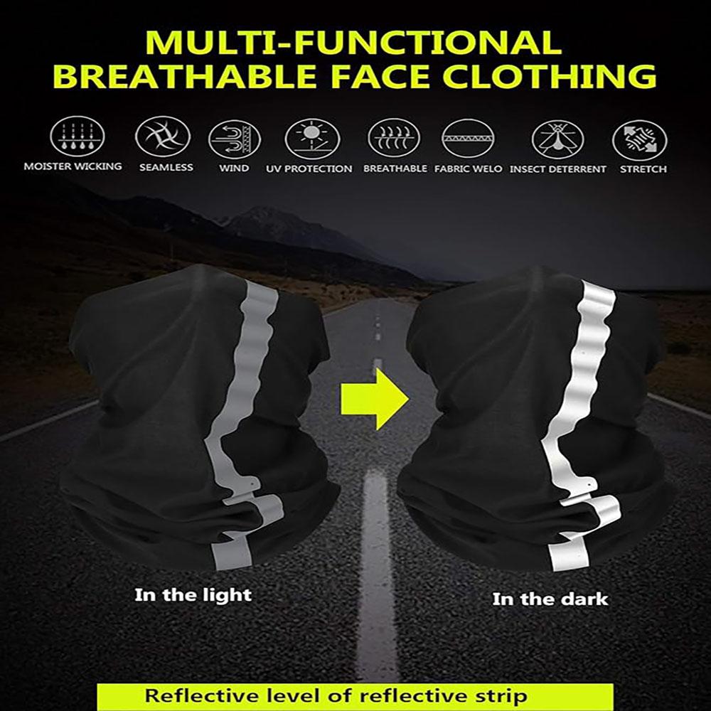 Winter Neck Gaiter Bandana Warmer Windproof Reflective Balaclava Face Cover Scarf headband for Outdoor Sport Cycling Hiking Skiing