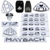 Металлические стоячие эмблемы Maybach на капот автомобиля, 3D задний логотип, стандартные боковые для S, GLS, S400, S500, S600 W222, значок, аксессуары