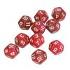 40pcs Polyhedral Dice Clear Numbers Waterproof Prevent Oxidation 12 Sided Dice Set for Game Teaching Red