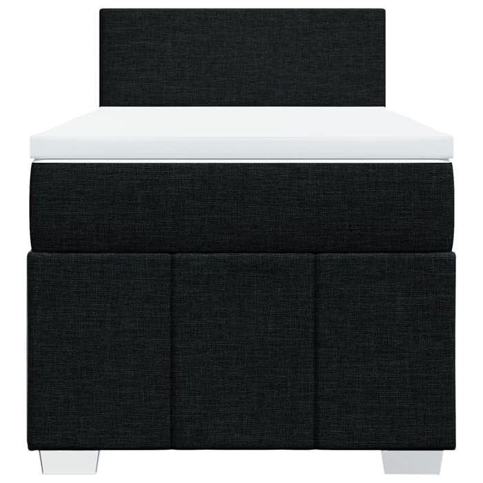 Maison Exclusive - Sommier à lattes de lit et matelas Noir 80x200 cm Tissu