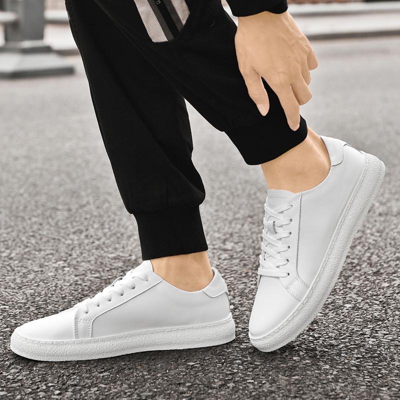 Genuine Leather Lace-Up School Footwear Fashion Men Casual Shoes All-match Business Walking Shoes Men Classic Skate Shoes Men