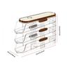 Egg Holder for Refrigerator Automatic Rolling, Storage Box Transparent Stackable Fridge Organizer with Lid For Kitchen DROPSHIP