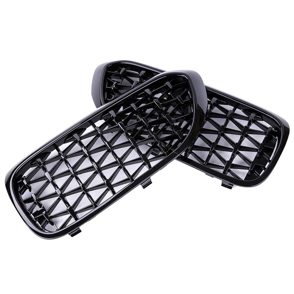 2PCS Car Racing Grill Meteor Diamond Star Style Front Kidney Grille Bumper For BMW 5 Series G30 G31 G38 520i 530i 540i 2018
