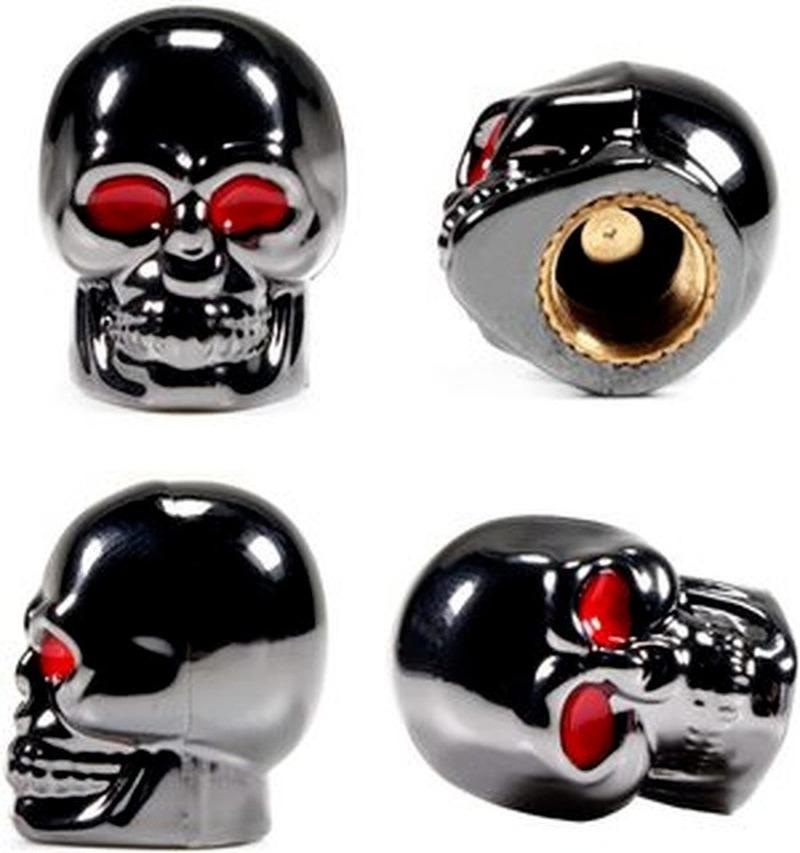 4 шт. Колпачки вентилей шин, Универсальные колпачки штоков в стиле черепа, Медный сердечник, устойчивый к ржавчине, KTY, устойчивый к коррозии
