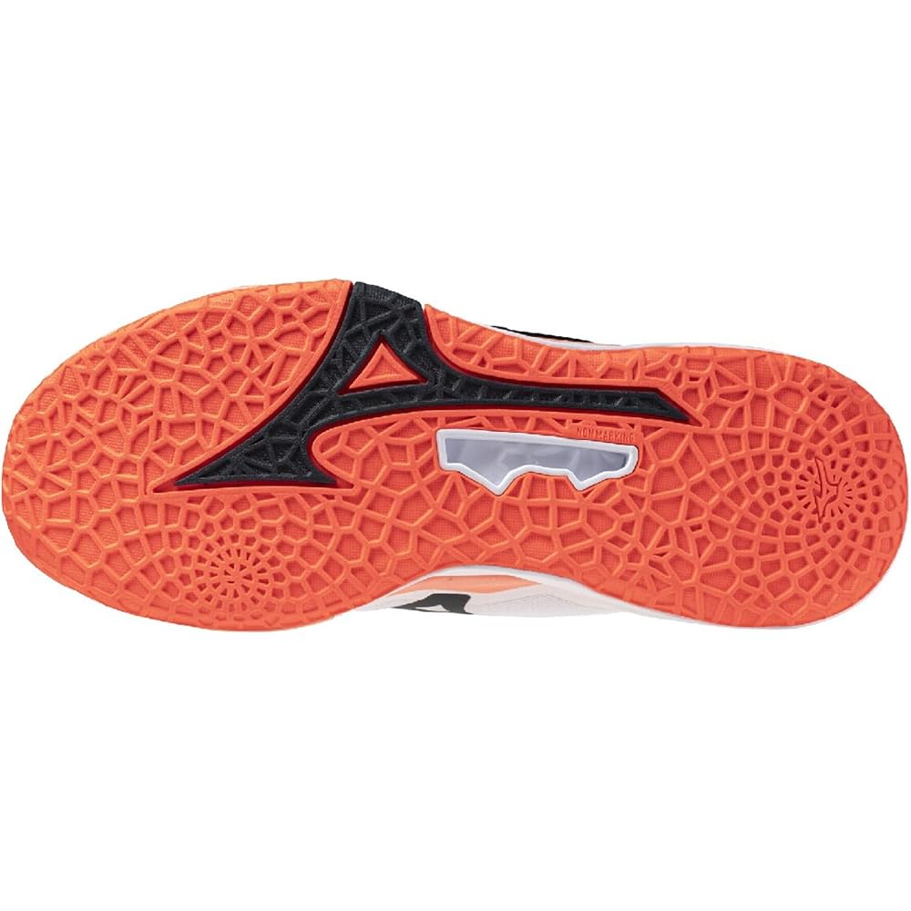 Mizuno Wave Stealth NEO 2.1 Unisex Handball Shoes 25.5 cm 2E White Black Coral