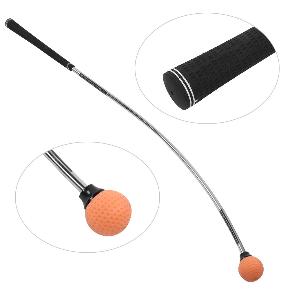 Гольф Изогнутая Свинг Палка A363 Оранжевая Резина Тренажер для Паттинга Тренировочное Оборудование Для Дома