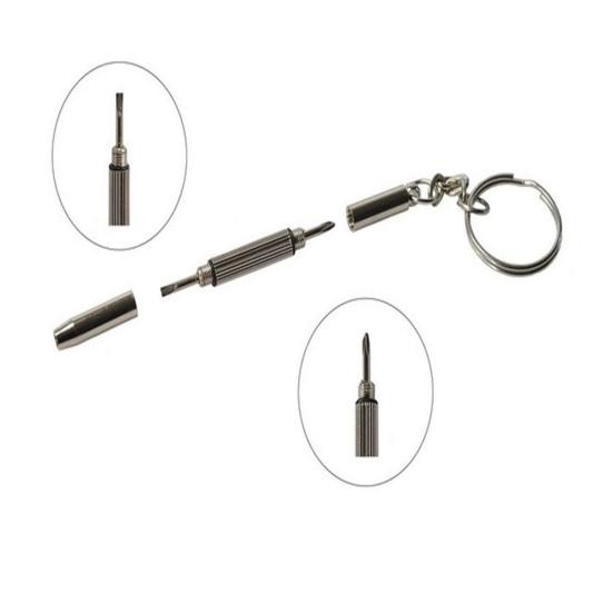 3in1 Mini Sunglasses Eyeglass Phone Watch Repair Keychain Screwdriver Kit Tool