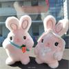 Approx Cute Pink Rabbit Plush Stuffed Toys Doll Pendant Ugly Cute Animal Bunny Keychain School Bag Decorative Toy 12CM