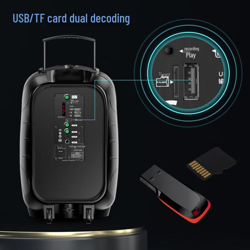 Soai A95 12-дюймовый портативный Bluetooth караоке-динамик-тележка