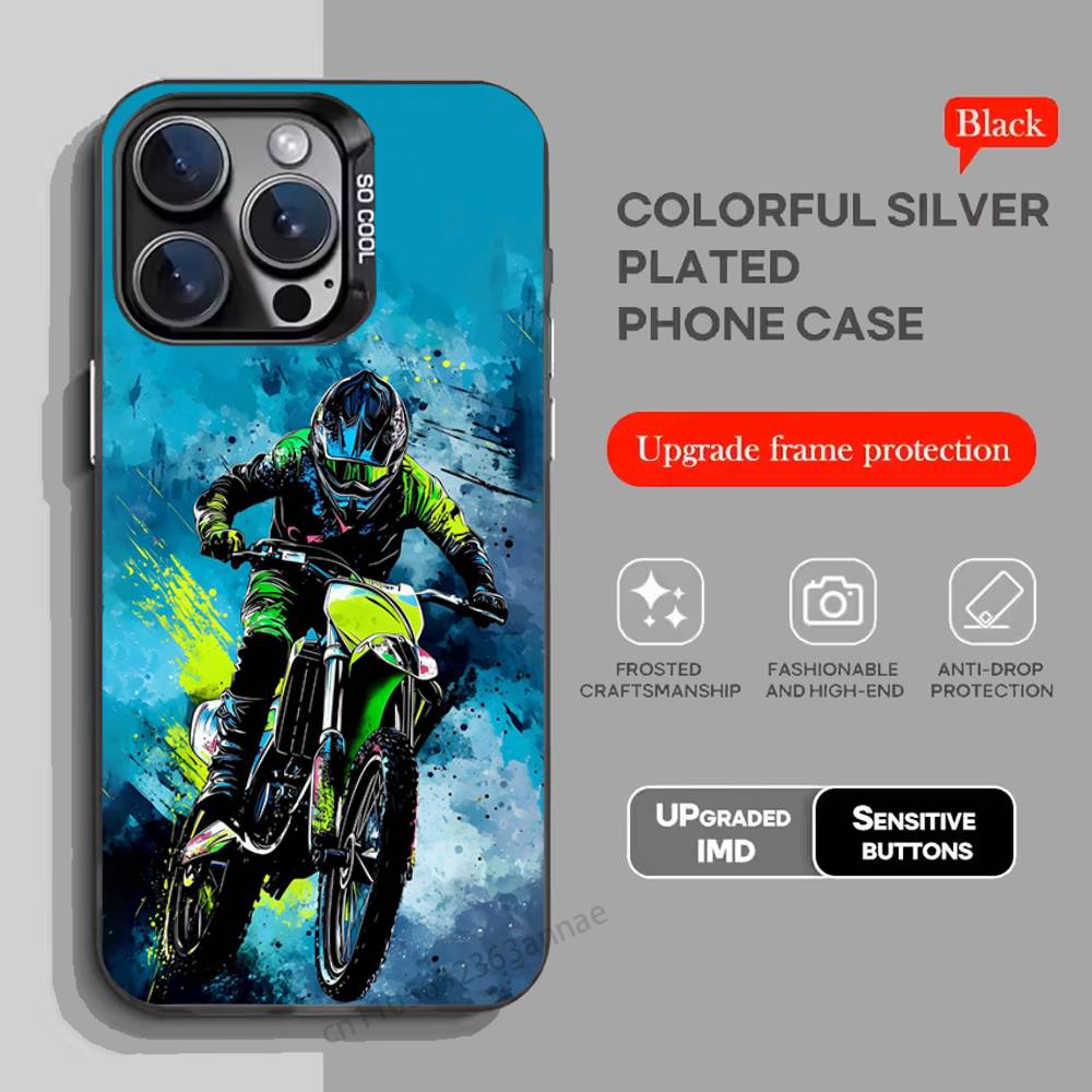 Чехол для телефона для мотоциклиста для iPhone 15 16 Pro Max Air SE 11 13 Pro 14 Plus 12 11Pro 15Pro Max 16e