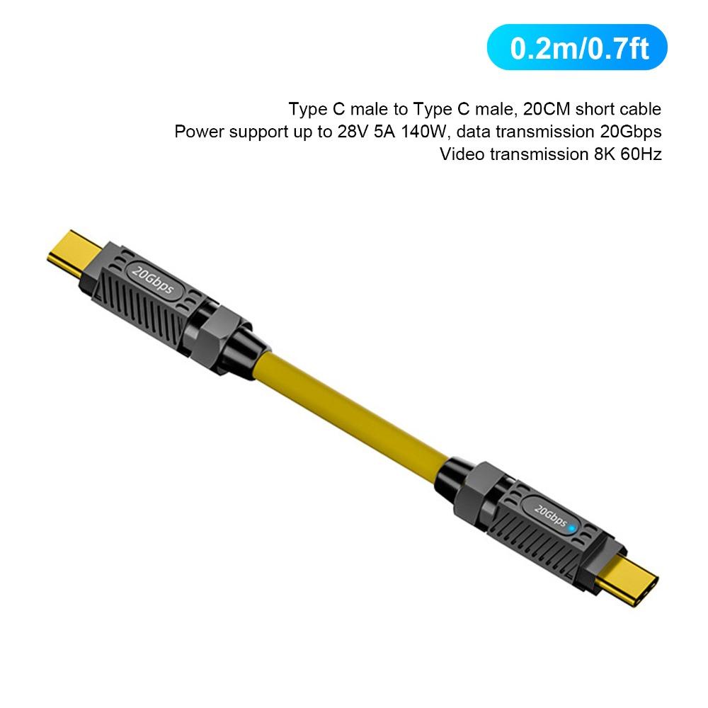 PD3.1 140 Вт Быстрая зарядка Type C Папа на Type C Папа Кабель данных 20 Гбит/с Высокоскоростной HD 8K 60 Гц Многофункциональный Соединяемый Кабель данных