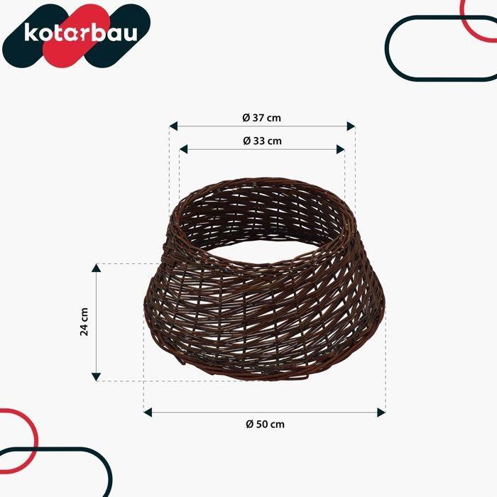 Housse de sapin de Noël KOTARBAU - Ø 45 cm - Osier - Marron foncé