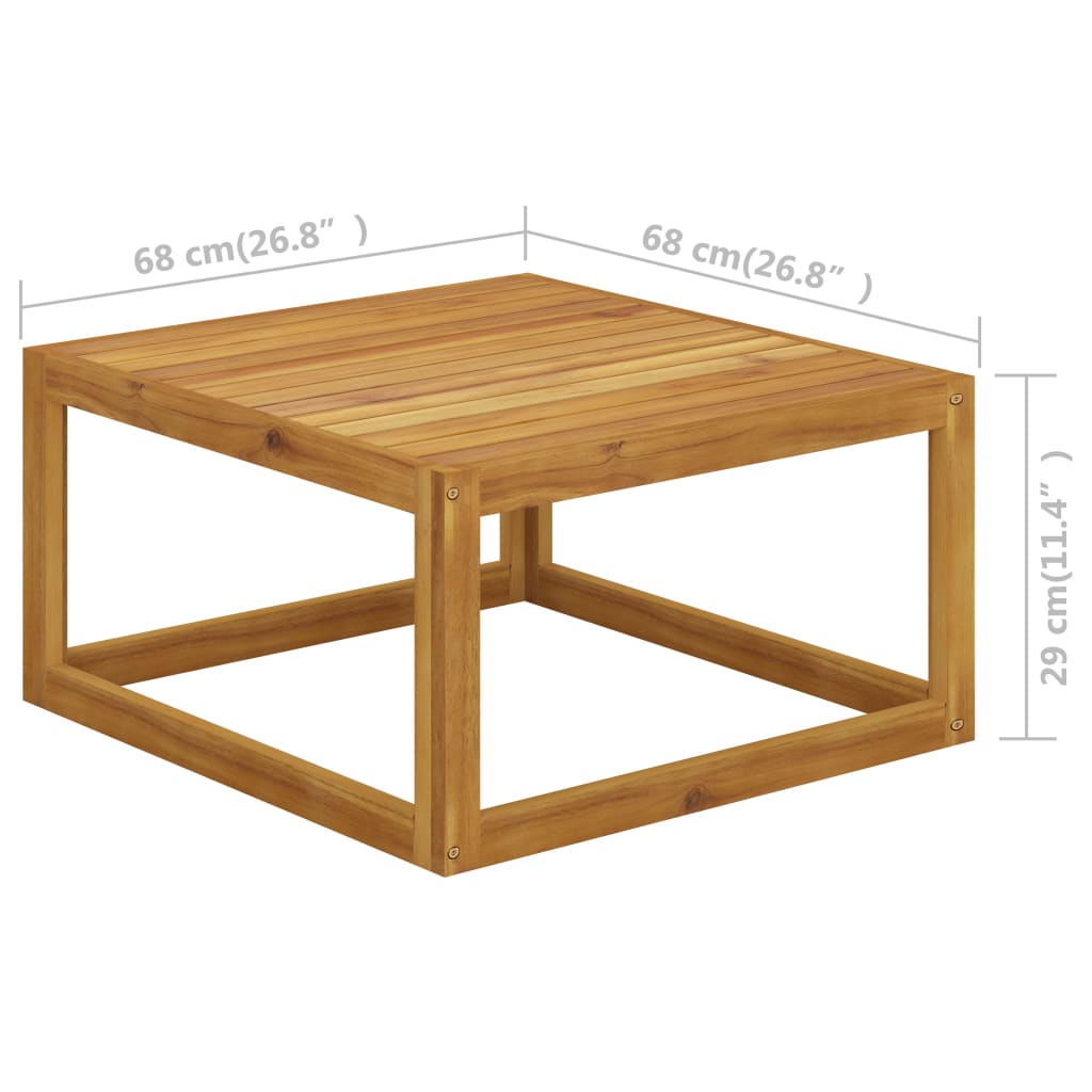 4 Piece Garden Lounge Set with Cushions Solid Acacia Wood