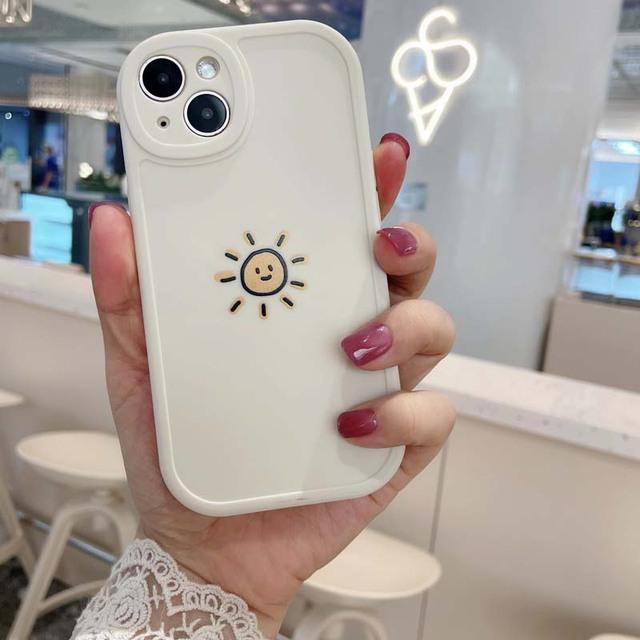 Мягкий силиконовый чехол для телефона с милой луной и солнцем для Iphone 14 13 12 11 Pro Max, противоударная задняя крышка для Iphone X Xr Xs Max 7 8 Plus Se