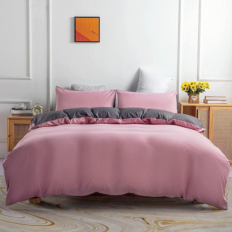 Comforter Set - 3 Pieces Duvet Cover Set Comfy Simple Style Soft Breathable Textured Durable Feel Bedding for All Seasons No Bed Sheet