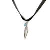 Les Trésors De Lily [N7042] - Designer Necklace 'Navajos' Turquoise Silver Black