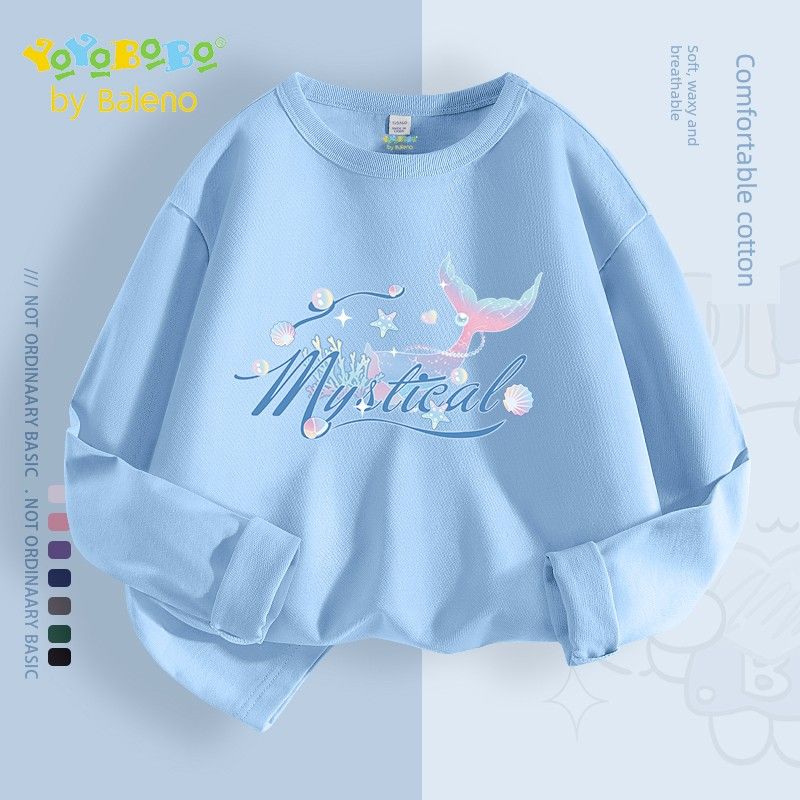 Baleno Kids Ybb Series Girls' Tops Base Layer Spring and Autumn Style Children's Long Sleeve Very Nice Girls' T-Shirt