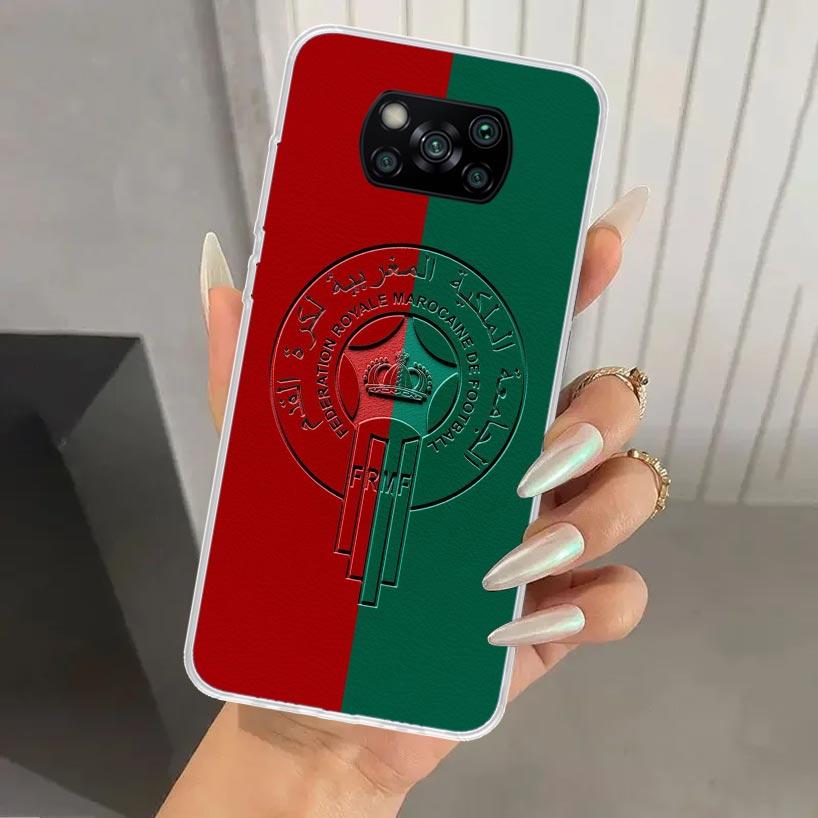 Чехол для телефона Флаг Марокко для Xiaomi Poco X5 X6 X7 Pro F7 Ultra M7 Redmi 15 15C 13 13C 12 12C 10 10A 10C 9 9A 9C 9T Оболочка Poco X7