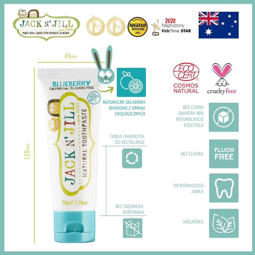 Jack N' Jill Blueberry Toothpaste for Children 40% Xylitol 50g