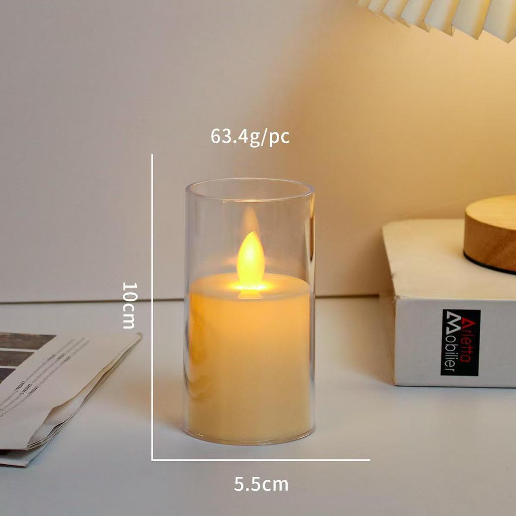 Acrylic LED Candle Atmosphere Light with Remote - Ideal for Romantic Birthday and Party Decorations.