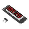 Led Segment Display Module, 6 Digit Tube Led Segment Display TM1637 Driver Digital Optoelectronic Module Red 0.36in, Accurate Wiring PCB, Led Lamps