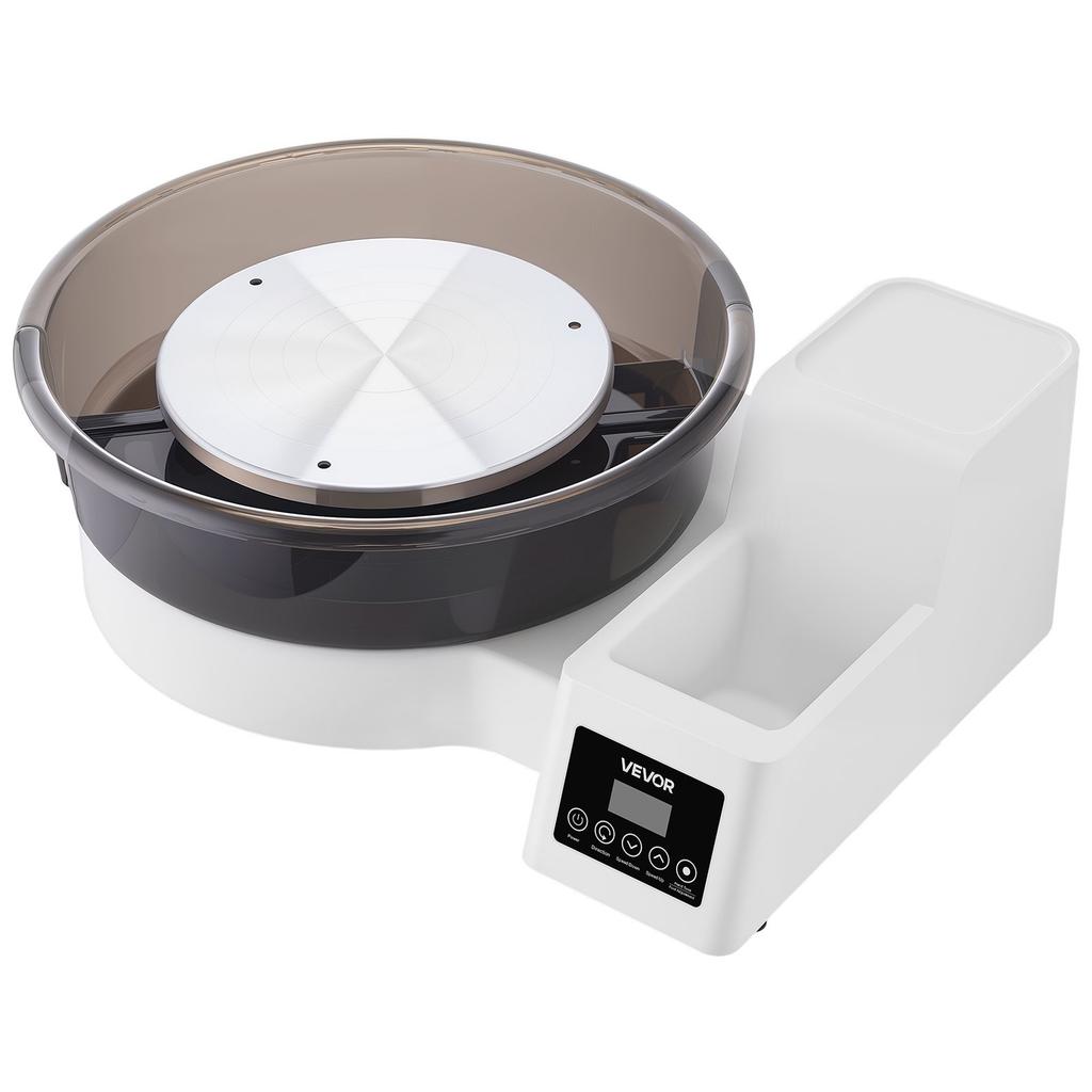 Pottery Wheel for Adults, 36 and 28 cm Turntables, 450W Electric Table Top Pottery Wheel with Foot Pedal, 30-300 RPM Adjustable Speed, Detachable