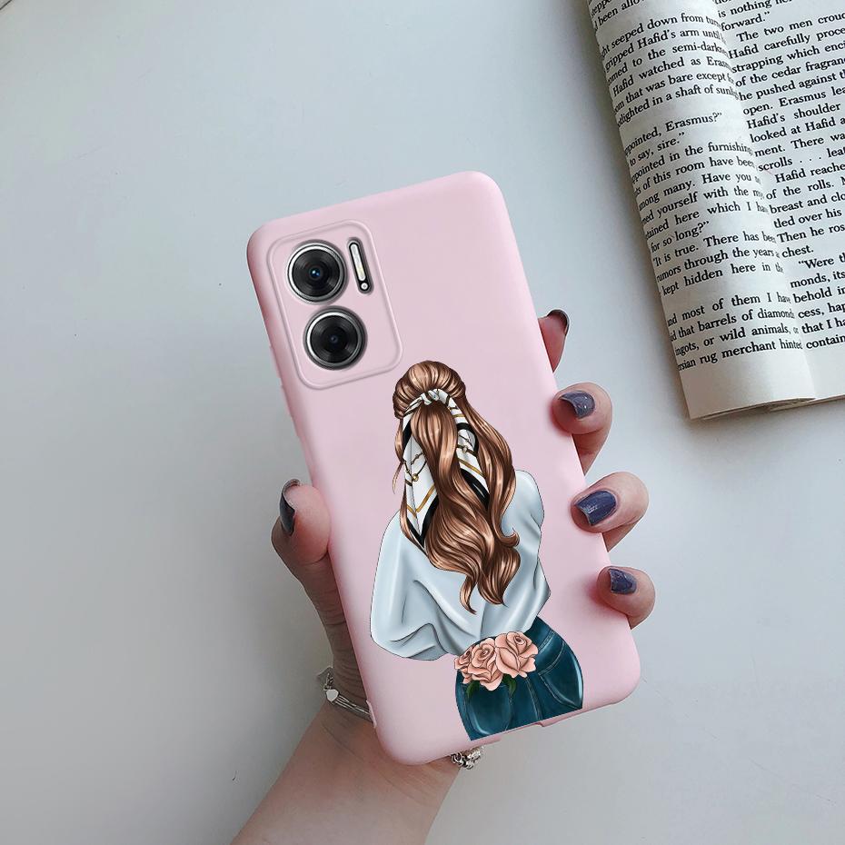Case For Xiaomi Redmi 10 5G Case Silicone Soft Cute Pretty Girls Cover Funda For Xiaomi Redmi 10 5G 22041219G 22041219NY Bumper