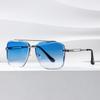 New Fashion Square Sunglasses Men Luxury Brand Designer Metal Sun Glasses Vintage Pilot Shades Eyewear